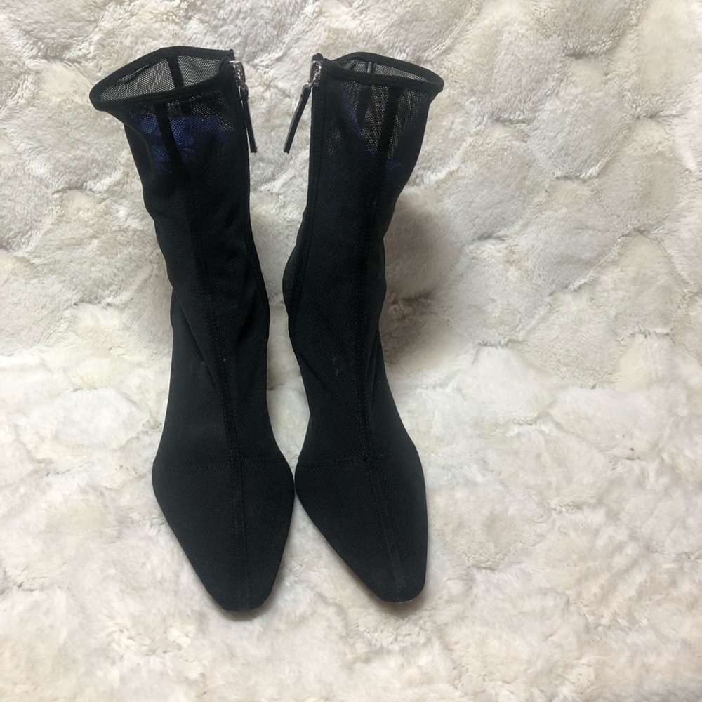 Zara Black Sheer Booties